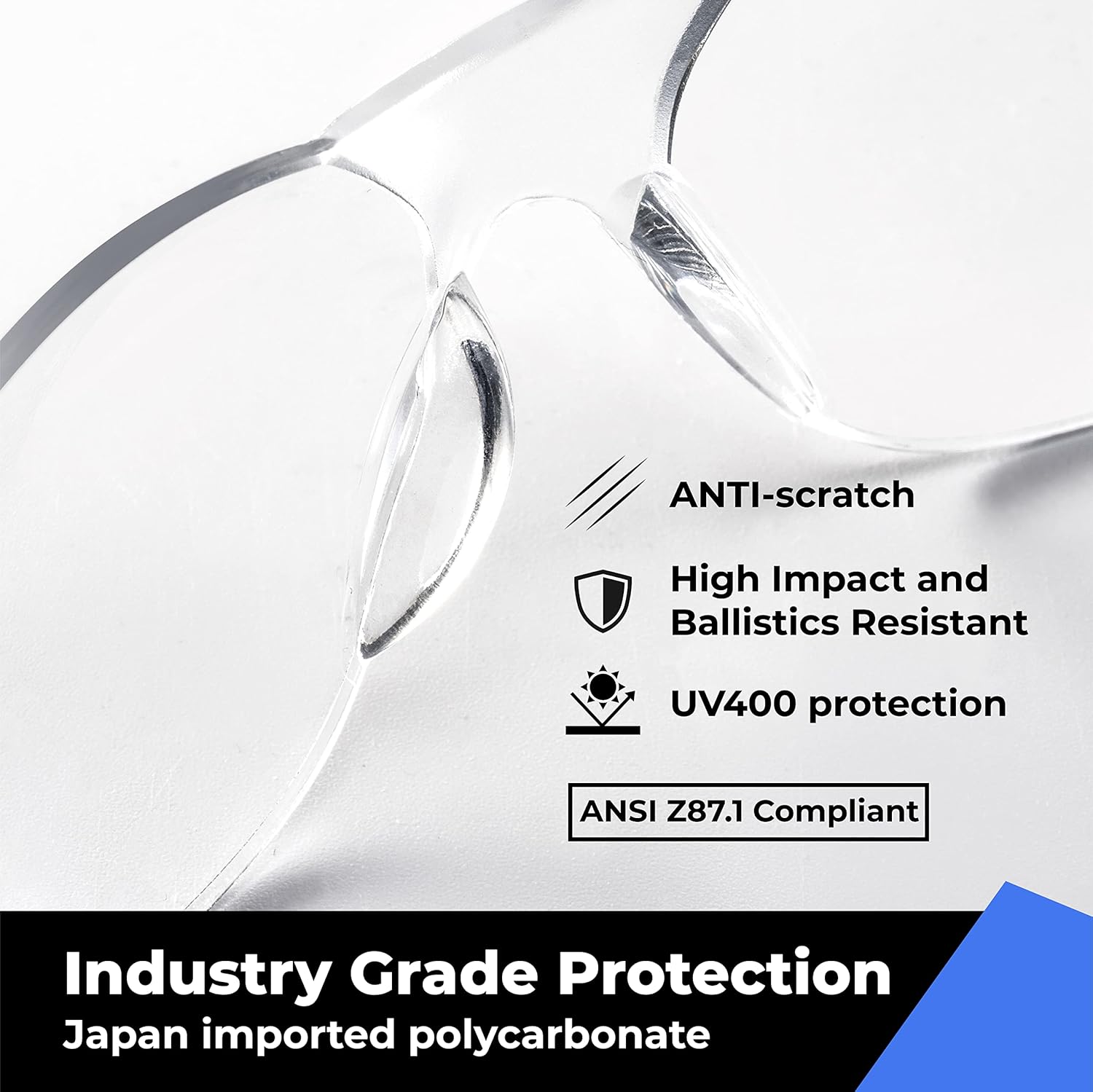 Clear Safety Glasses Bulk of 24, Protective Eyewear for Men Women, ANSI Z87.1 Impact Resistant Eye Protection for