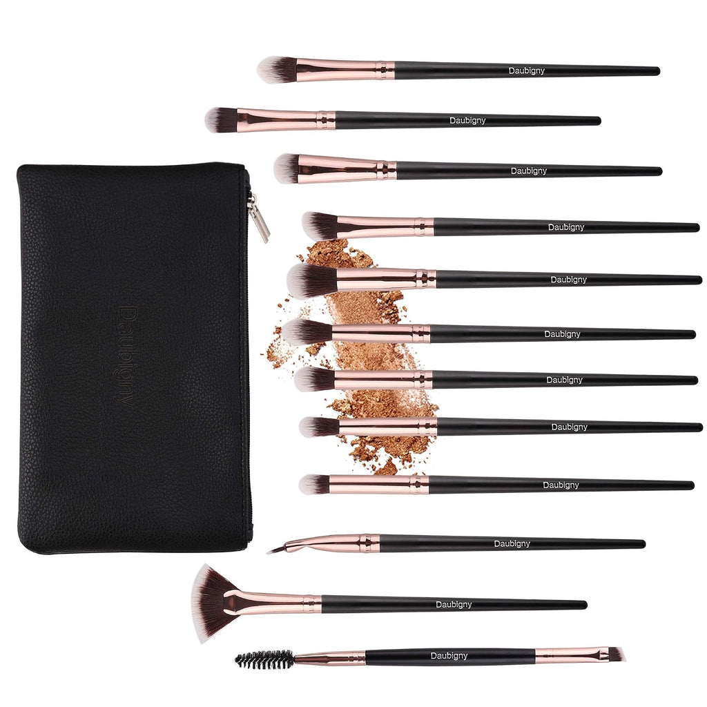 Eye Makeup Brushes, 12 PCS Professional Eye shadow, Concealer, Eyebrow, Foundation, Powder Liquid Cream Blending