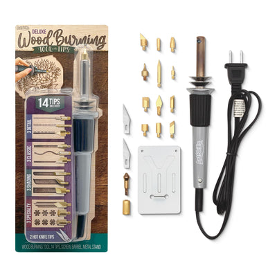 Wood Burning Tool Kit - Wood Burning Pen 14 Tips w/Hot Knife