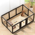 Clear Acrylic Dog Playpen Indoor, Puppy Cat Small Pet Play Pen, Pet Cat Playpen for Rabbits, Dog Fence Crate Kennel