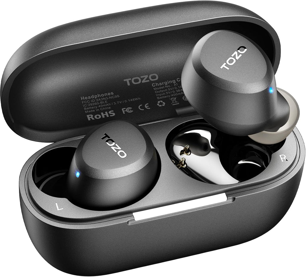A1 Wireless Earbuds Bluetooth 5.3 Light Weight in Ear IPX5 Waterproof Headphones 2 Mic for AI Calls, Immersive