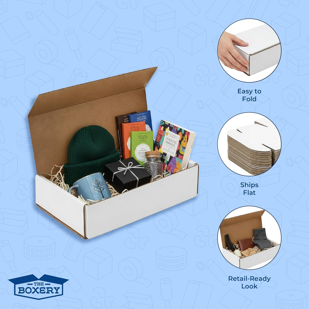 Corrugated Mailers White Tuck Shipping Boxes (5x3x2)