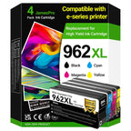 High Yield 962XL Ink Cartridges Combo Pack Replacement for HP 962, 4-Pack