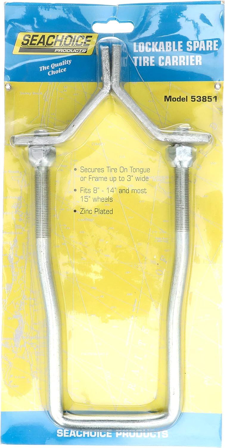 Lockable Spare Tire Carrier for Boat Trailer