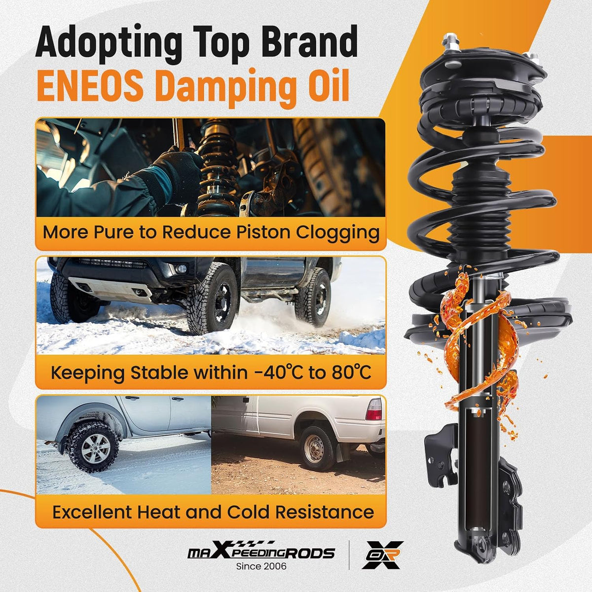 maXpeedingrods 2Pcs Front Struts for Toyota Camry/Lexus ES330 2002-2003