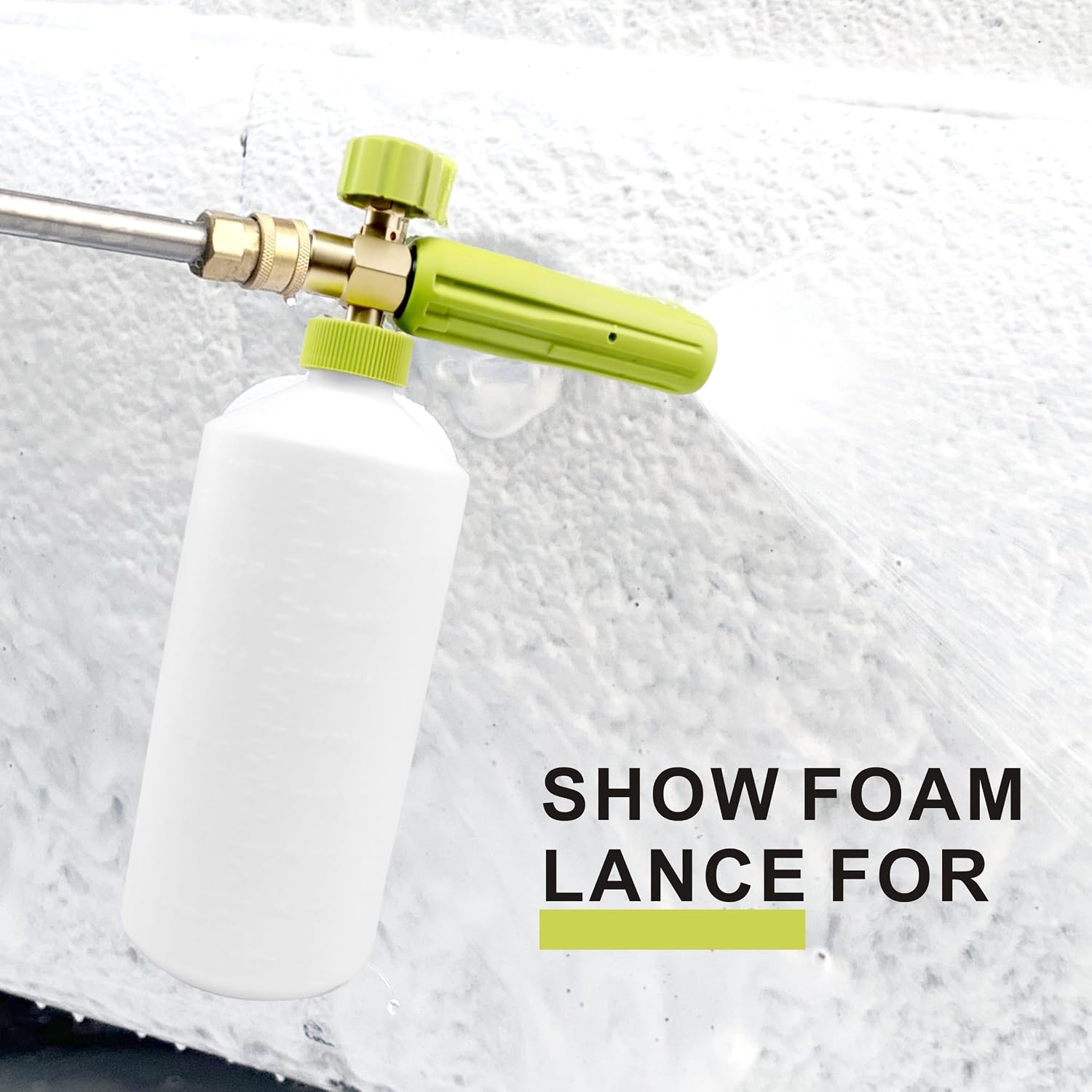 Foam Cannon 1 L Bottle Car Wash Snow Foam Lance with 1/4" Quick Connector Pressure Power Jet Washer Quick Release
