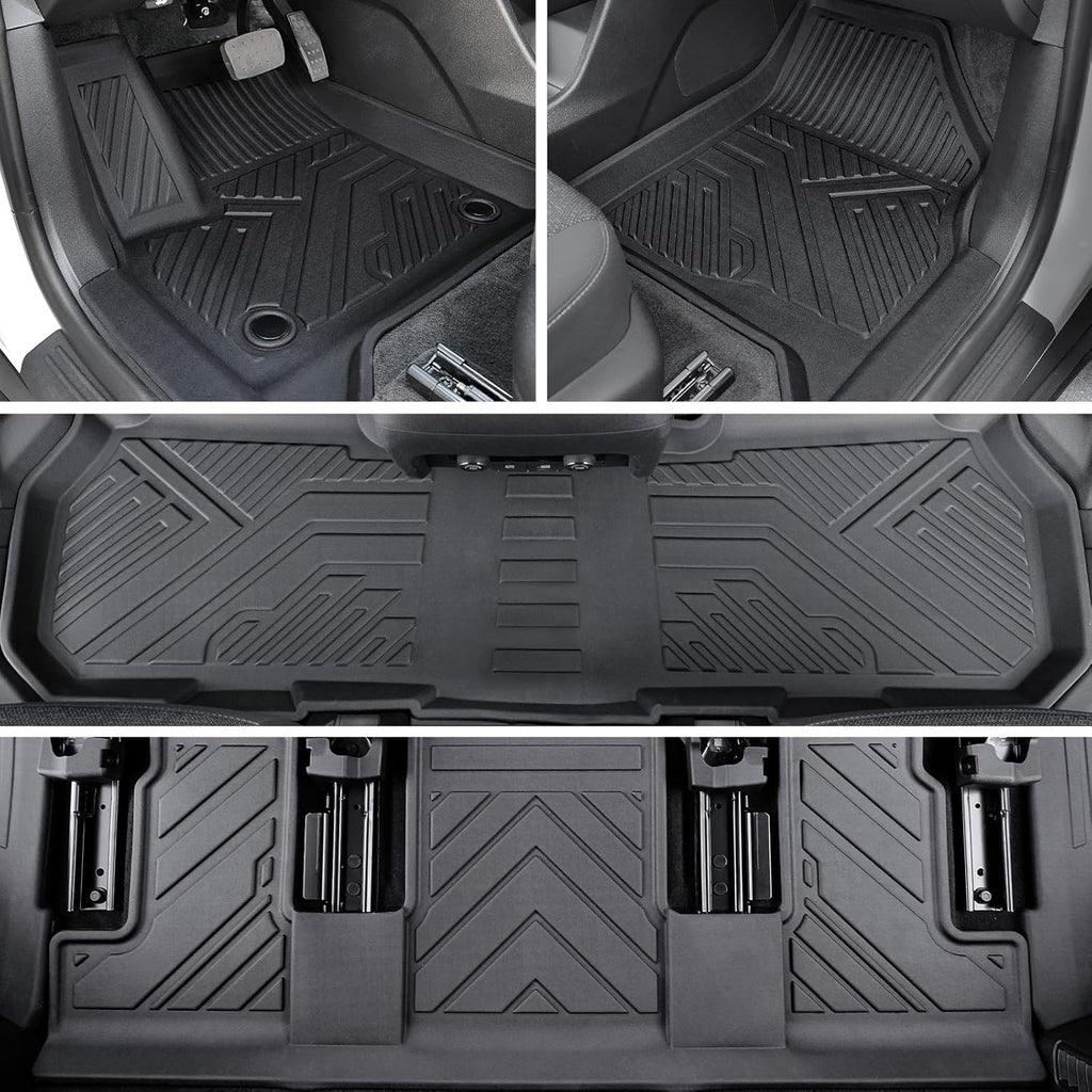 Floor Mats Set for 2024-2026 Chevy Traverse & GMC Acadia & 2025-2026 Buick Enclave, with 2nd Row Kick Mats, Only for