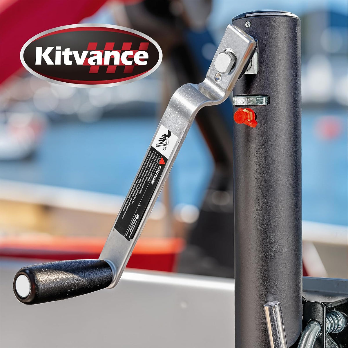 Upgraded 2000 lbs Boat Trailer Jack with 8" Dual Wheels- Heavy Duty Boat Trailer Tongue Jack with Improved Ergonomic