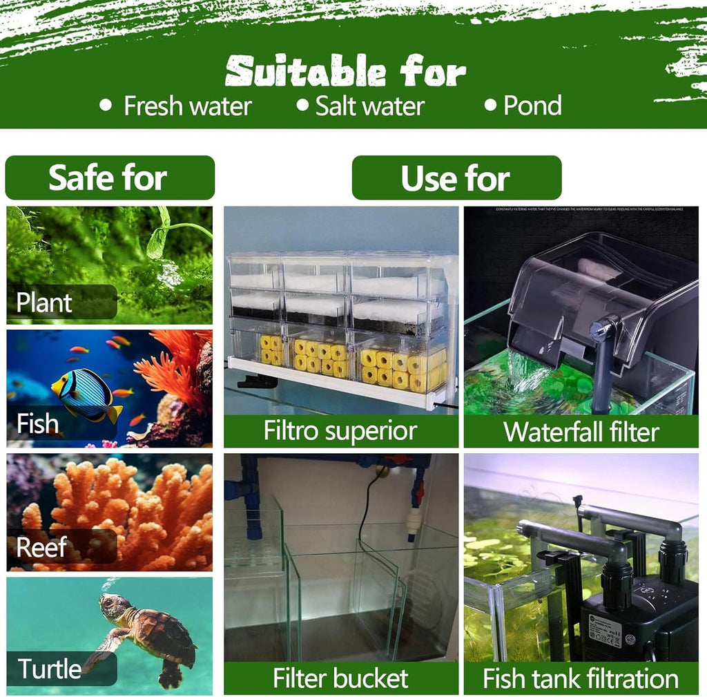 Aquarium Filter Floss 12 * 72 Inches,Dual Density Aquarium Filter Pad,Pond Filter Pad,Filter Media for Crystal Clear
