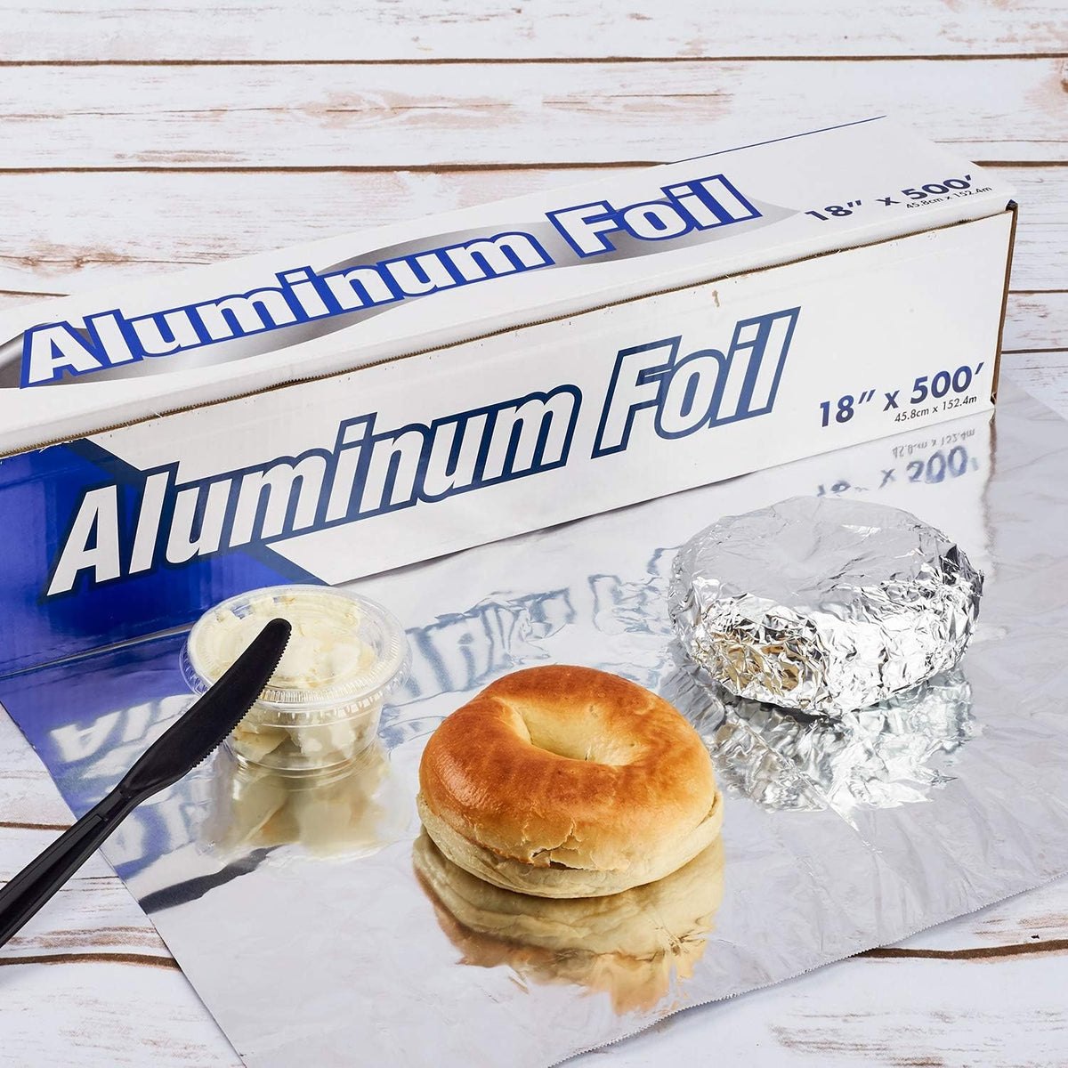 FW-AFR205 18"x 500' Standard Aluminum Foil Roll, Silver
