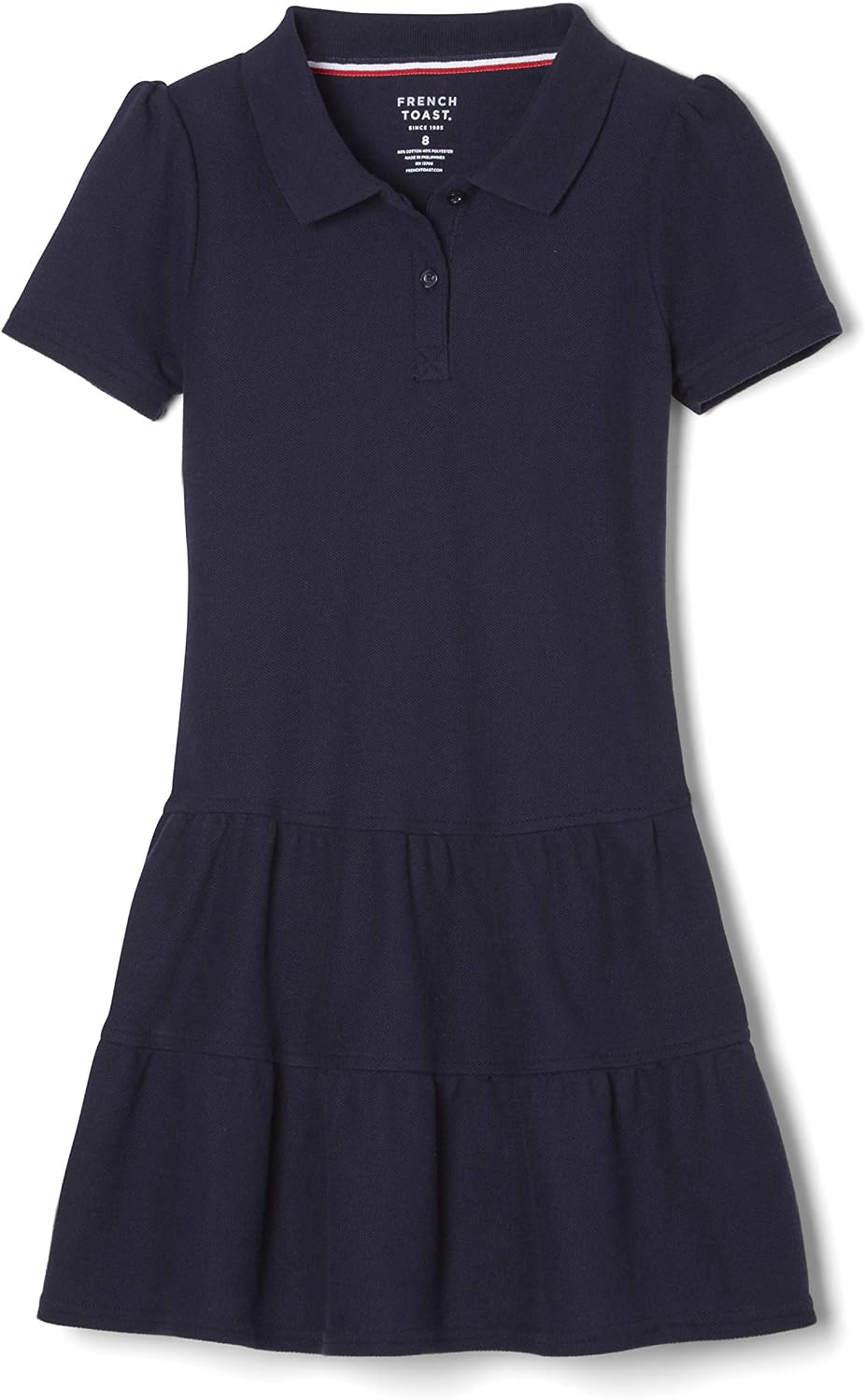 Girls Ruffle Pique Polo School Uniform Dress