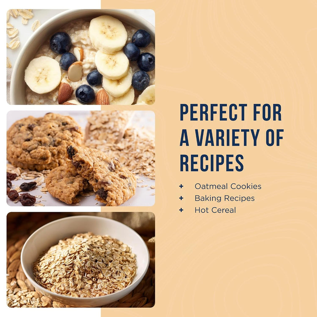 Quick Rolled Oats 4-Gallon Pail | Emergency Food Supply, Everyday Meals, 113 Servings