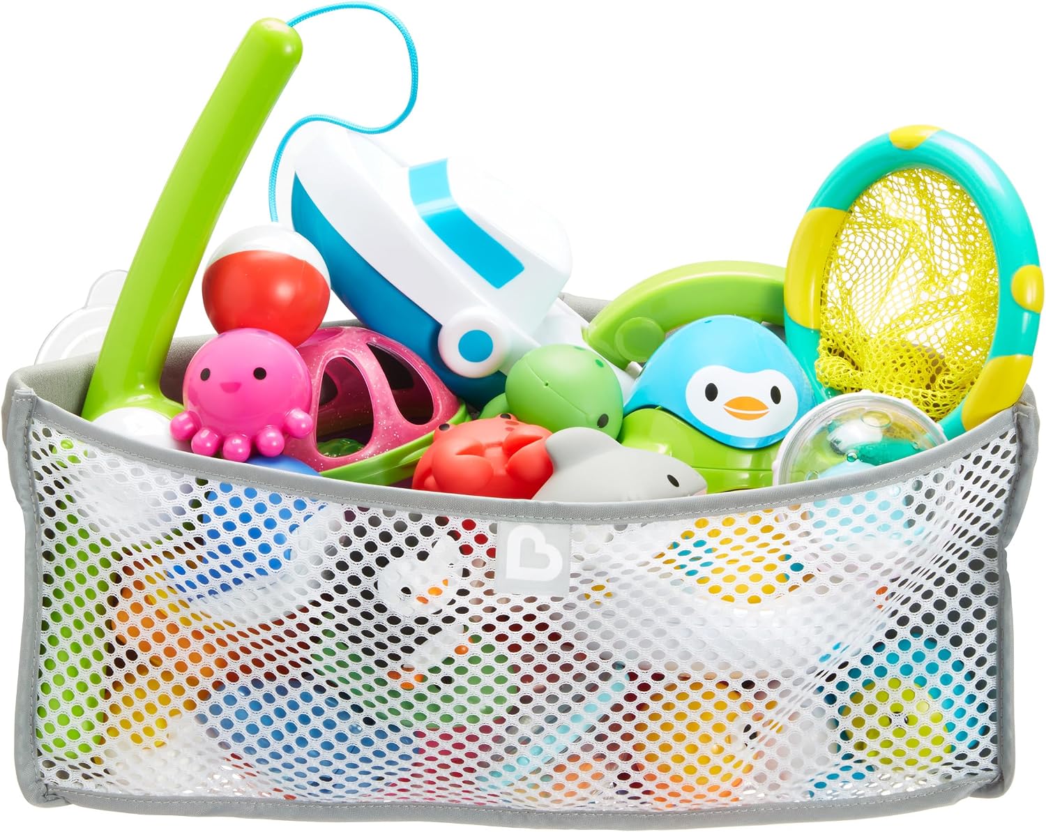 High 'n Dry Corner Bath Toy Organizer and Storage, Grey