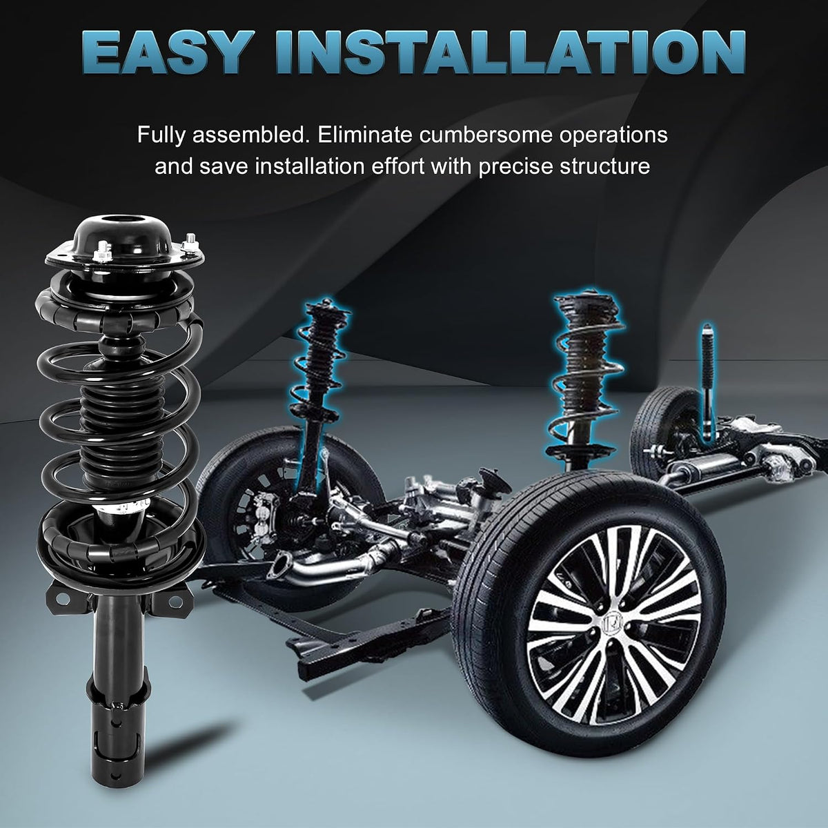 Front and Rear Struts Complete Assembly Compatible with 2005-2011 Chevy