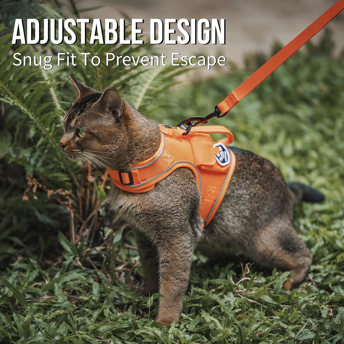 Tactical Cat Harness and Leash Escape Proof Soft Adjustable