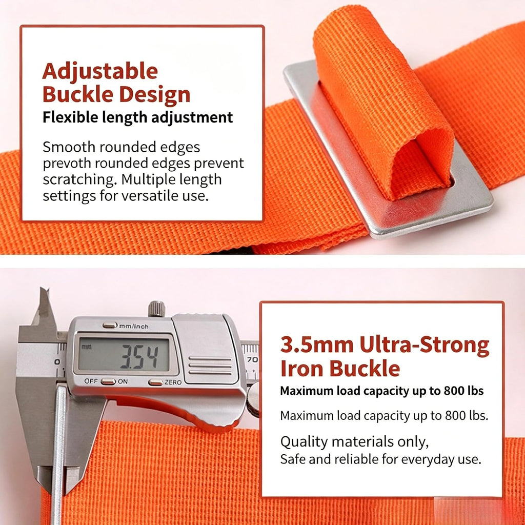 Moving Straps for 2 Movers, 880 lbs Heavy Duty Lifting Straps with Back Support – Shoulder Dolly System for Moving