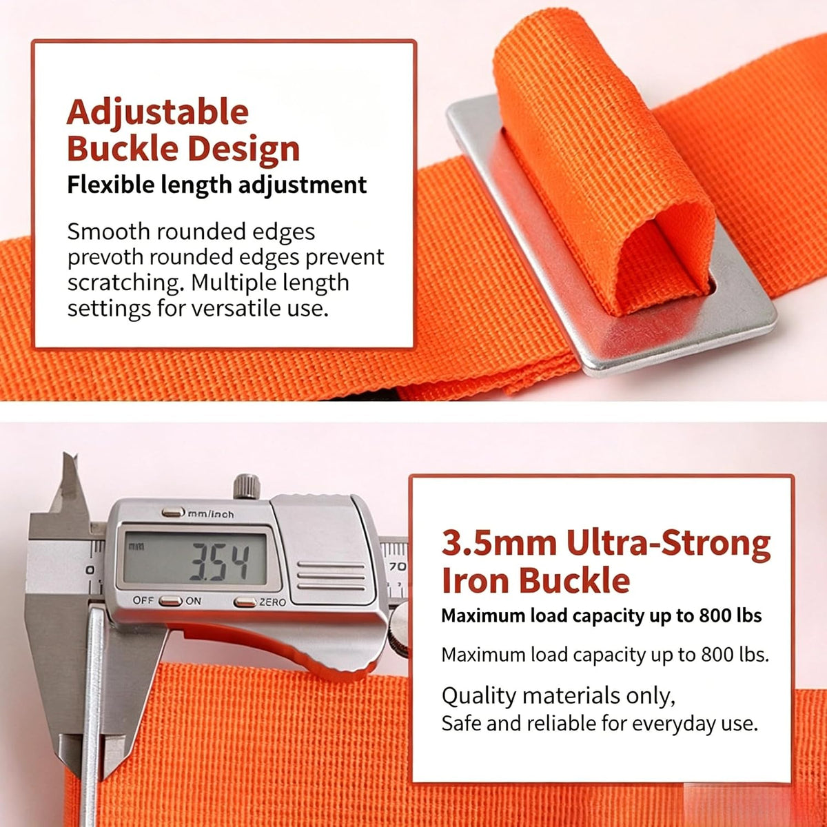 Moving Straps for 2 Movers, 880 lbs Heavy Duty Lifting Straps with Back Support – Shoulder Dolly System for Moving
