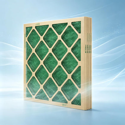 4-Pack 20x25x1 Fiberglass Air Filter MERV 1 for HVAC Furnace AC | UL Class 2 Nested Disposable Panel Filter, Low