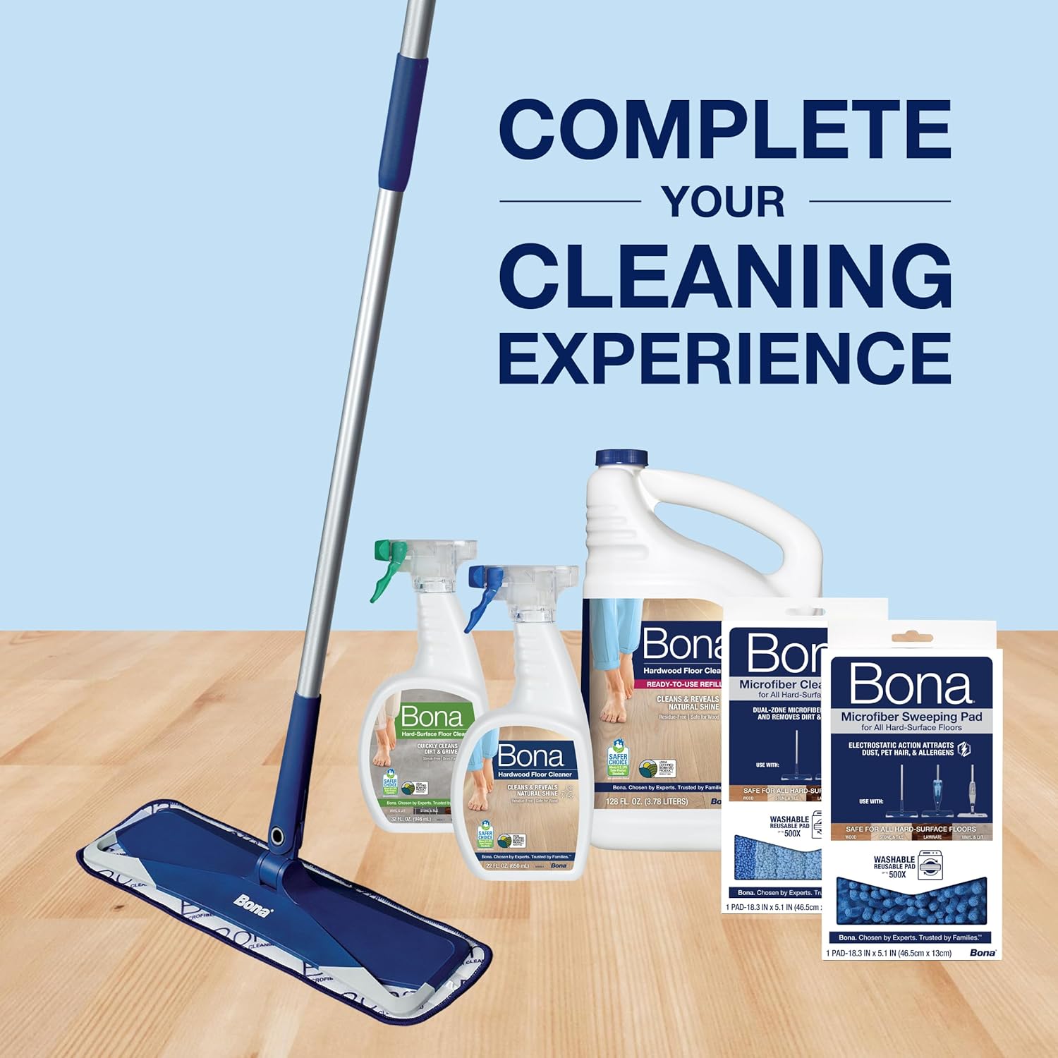 Premium Sweep & Clean Mop for Multi-Surface floors