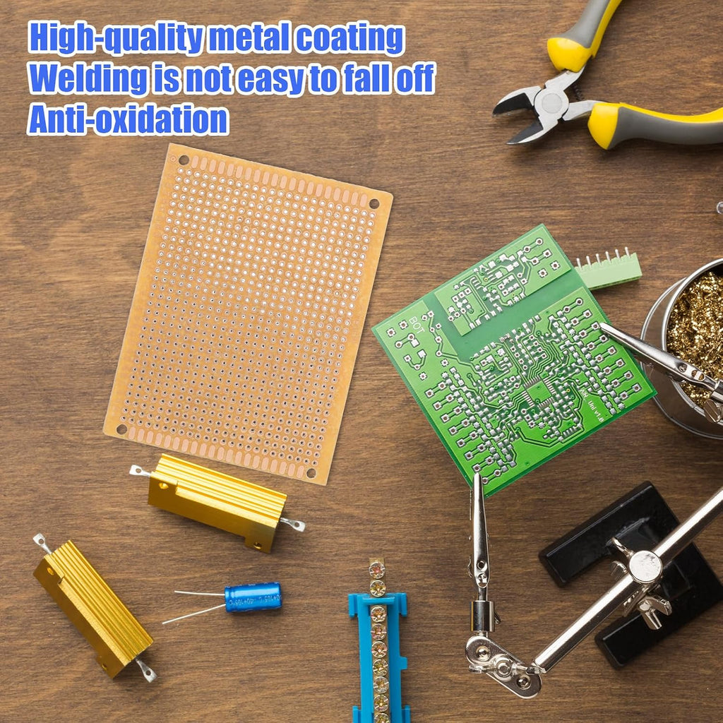10 PCS 70mm x 90mm PCB Board Prototype Kit, Universal Printed Circuit Board, Copper Stripboards Prototype Perfboard for Electronic Experiment and DIY Soldering Electronic Projects