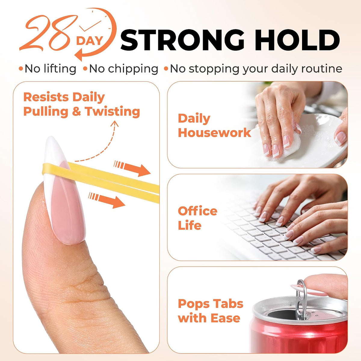 Nail Glue for Press Ons & Nail Tips 3 Pack 5g Super Strong No U V