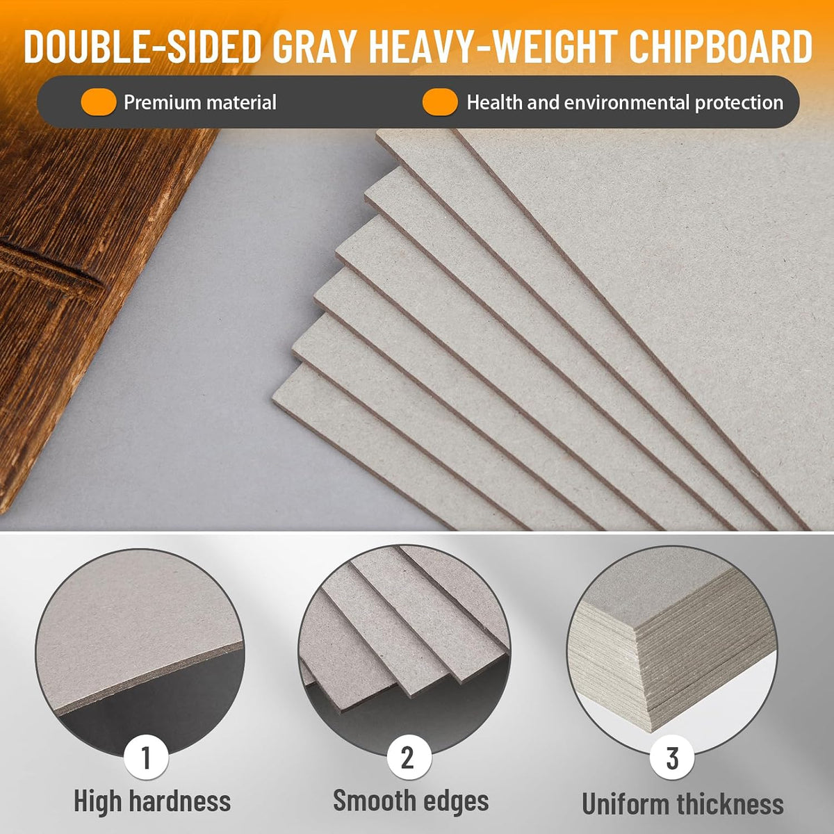 20Pcs Book Board 8.5 x 11", 80PT Chipboard for Book Binding Cover