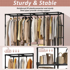 Wardrobe Closet, Quick and Easy Assembly, Gray Portable Closet