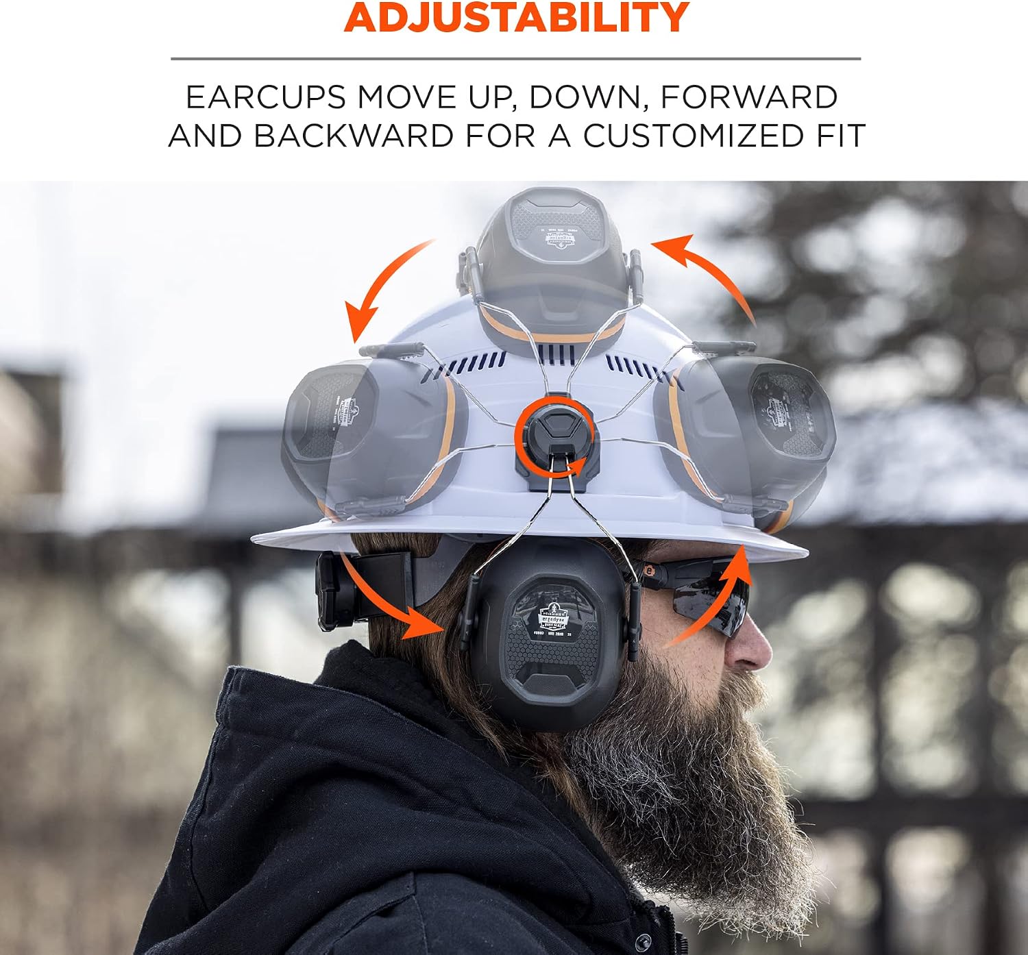 Skullerz 8880 Hard Hat Mounted Earmuffs, NRR26dB