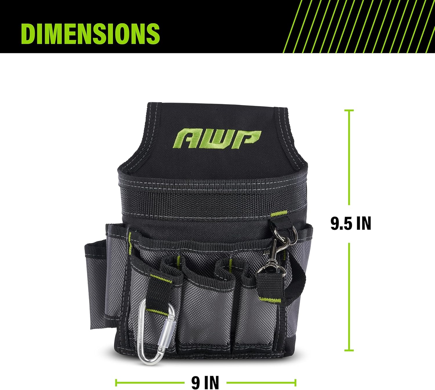 Ballistic Nylon Mini Tool Pouch Multi-Pocket Organizer for Electricians, Professional Tool Box for Efficient