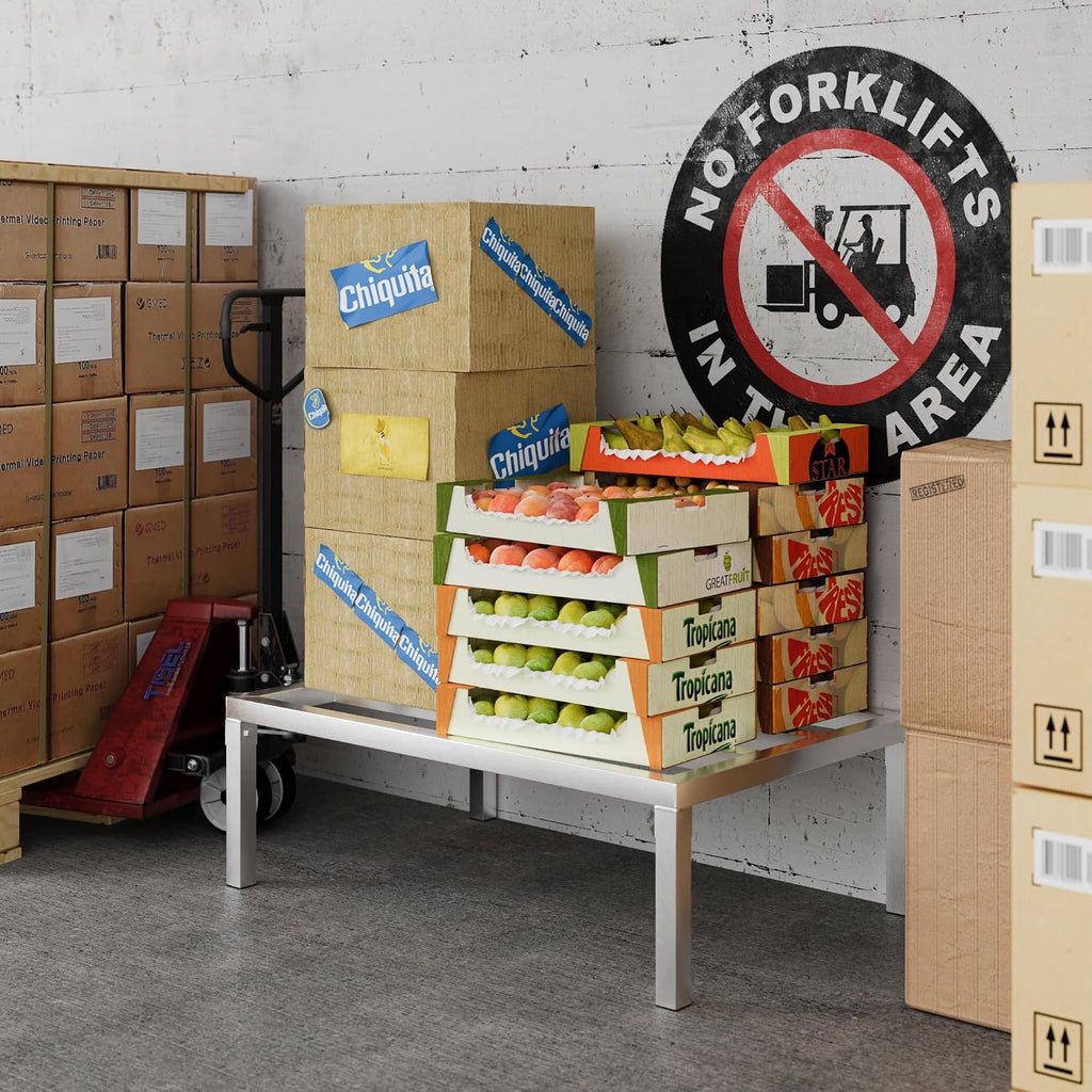 Aluminum Dunnage Rack 36" x 24" | 12" Off The Floor | 1200 Lbs Capacity