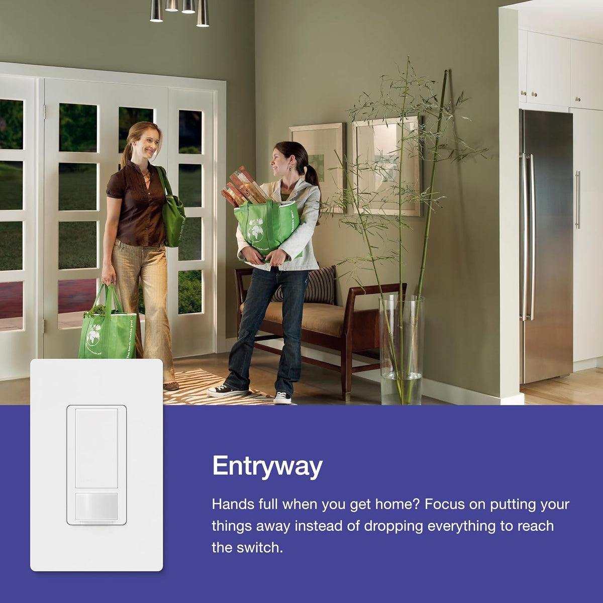 Lutron Motion Sensor Light Switch, 5 Amp 3-Way, for Lighting and Fans