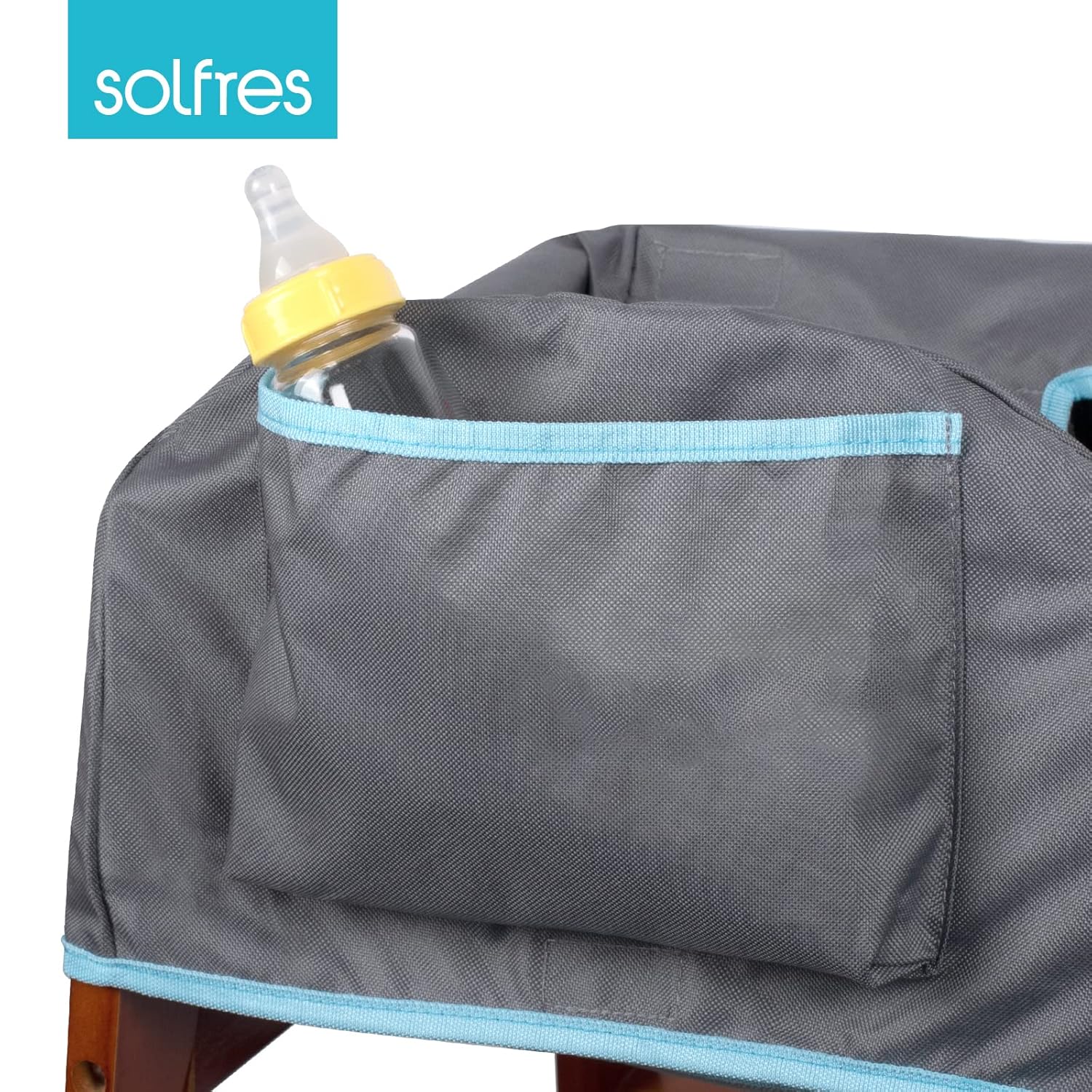 Dual-Belt Baby High Chair Cover, Lead & Phthalate Free, Sturdy and Robust Material, Waterproof Washable Cover for