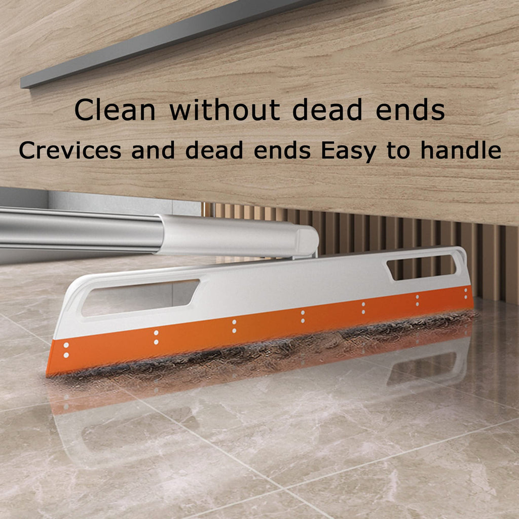 Multifunction Rubber Air Broom, Silicone Floor Squeegee, Air Broom, Rubber Squeegee with 56" Long Handle, Floor
