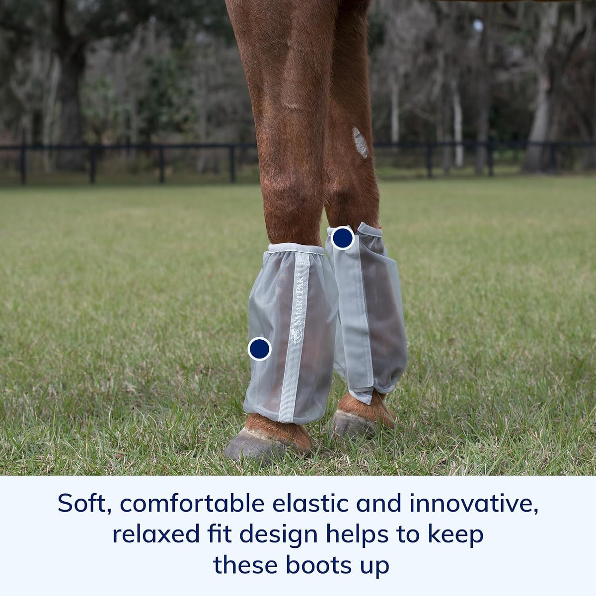 Deluxe Relaxed Fit Fly Boots for Horses, Pair (2), Horse Size