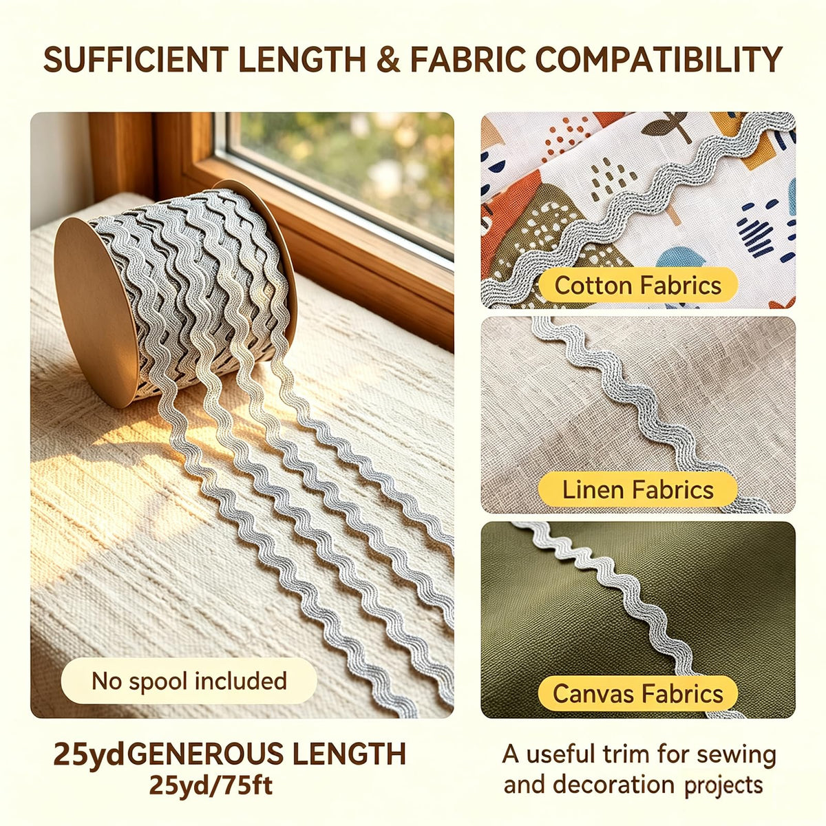 25 Yards Rick Rack Sewing Trim