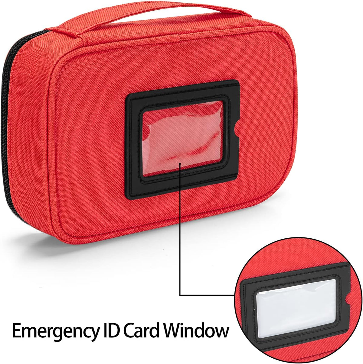 Diabetic Supplies Travel Case with 2 Detachable Pouches, Red