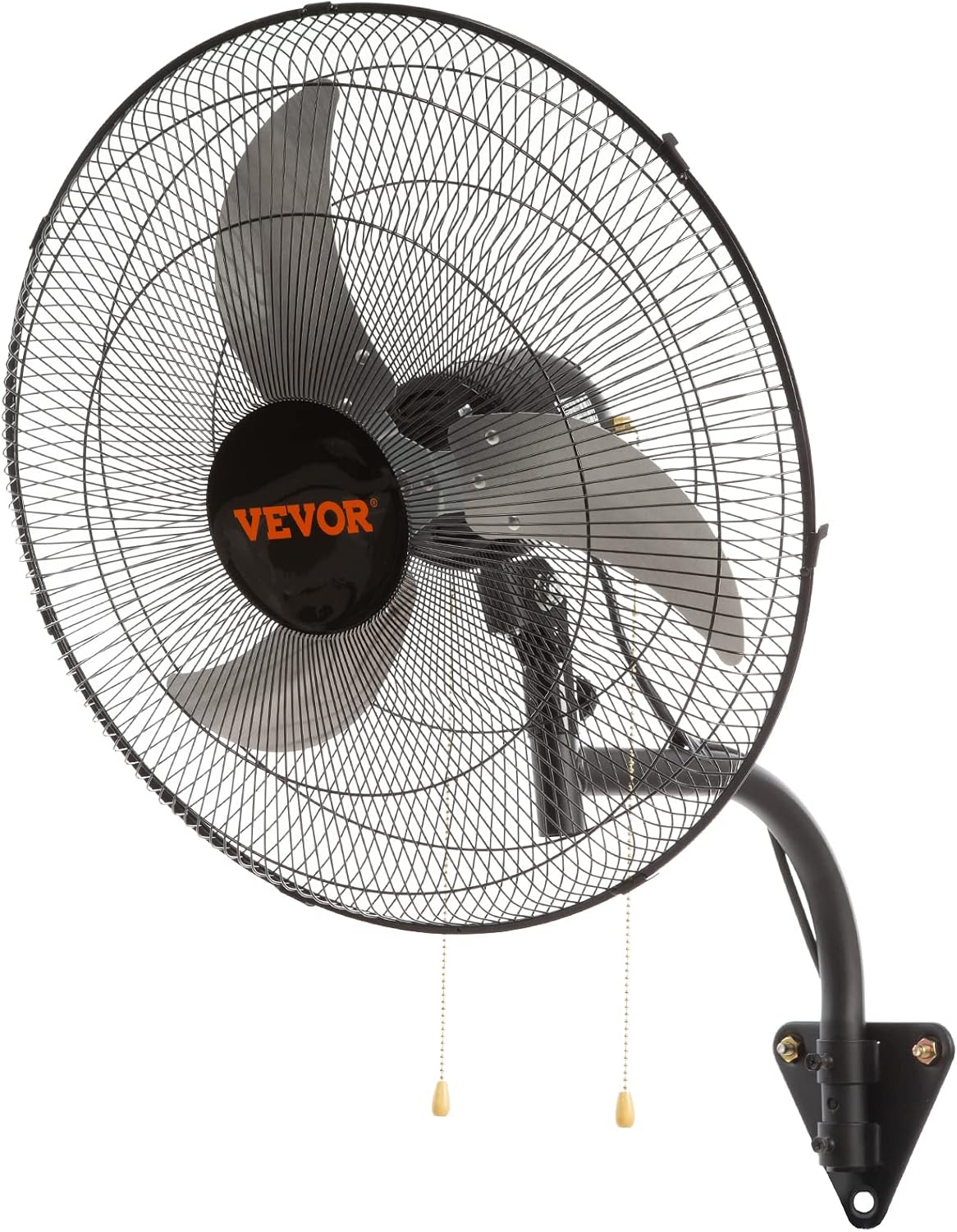 VEVOR 20 Inch Wall Mount Fan, Oscillating, 3-Speed, 4650 CFM