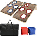 Corn Hole Toss Game for Adults 24x16 Inch Set - Portable Cornhole Board Set with Scoring Target Area, Bean Bags &