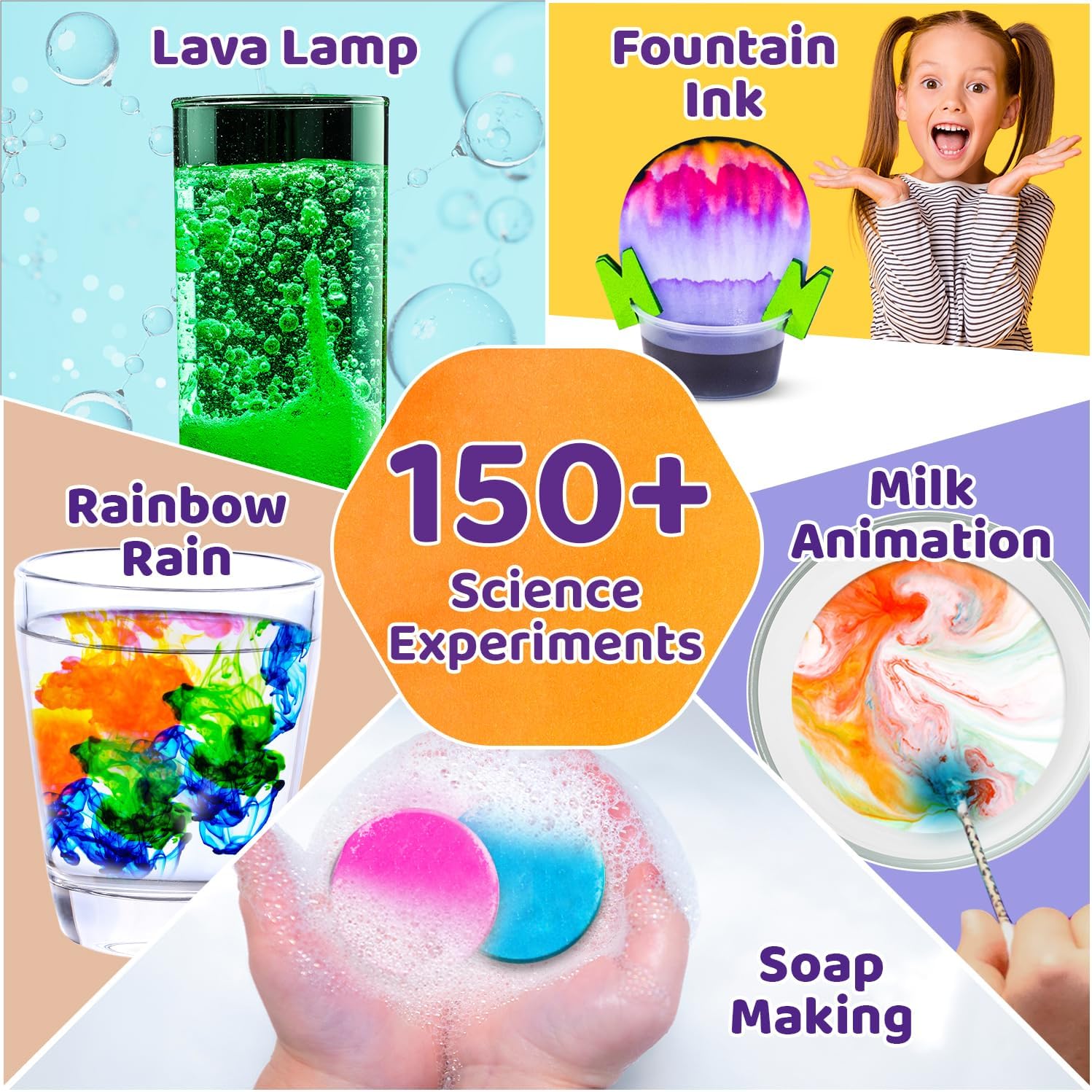 Legendary Mega 150 Science Experiment Kit for Kids, Smart Birthday Gifts, Educational Science Experiments for Boys &