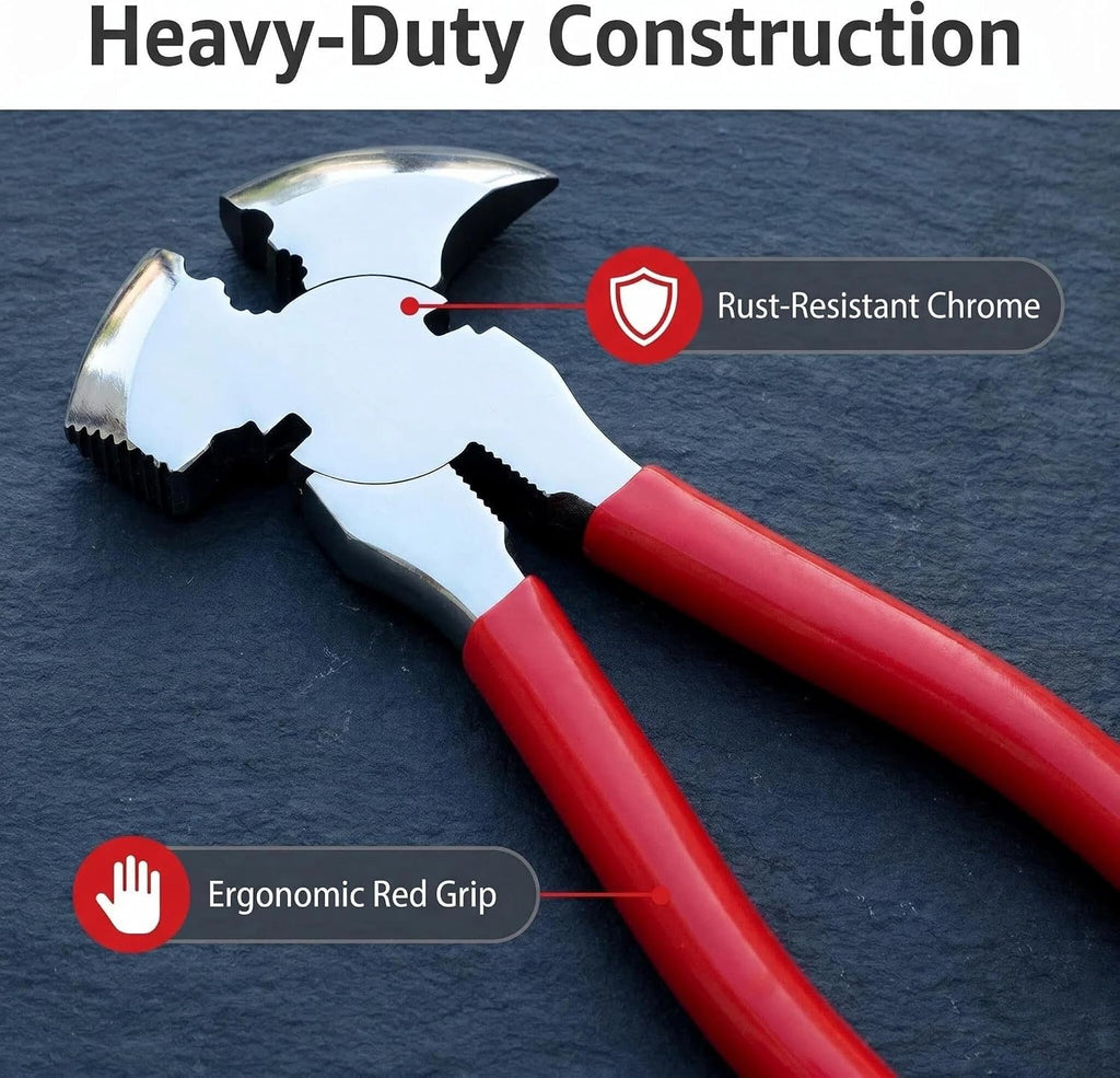 Fencing Pliers, 10-Inch Heavy Duty Fence Pliers Multi Tool