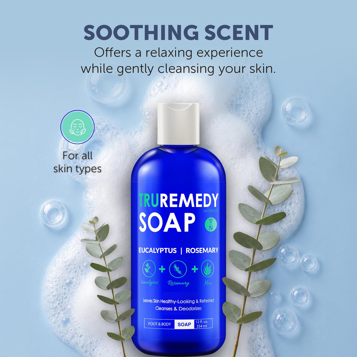 Body Wash, Eucalytus & Rosemary (32oz)