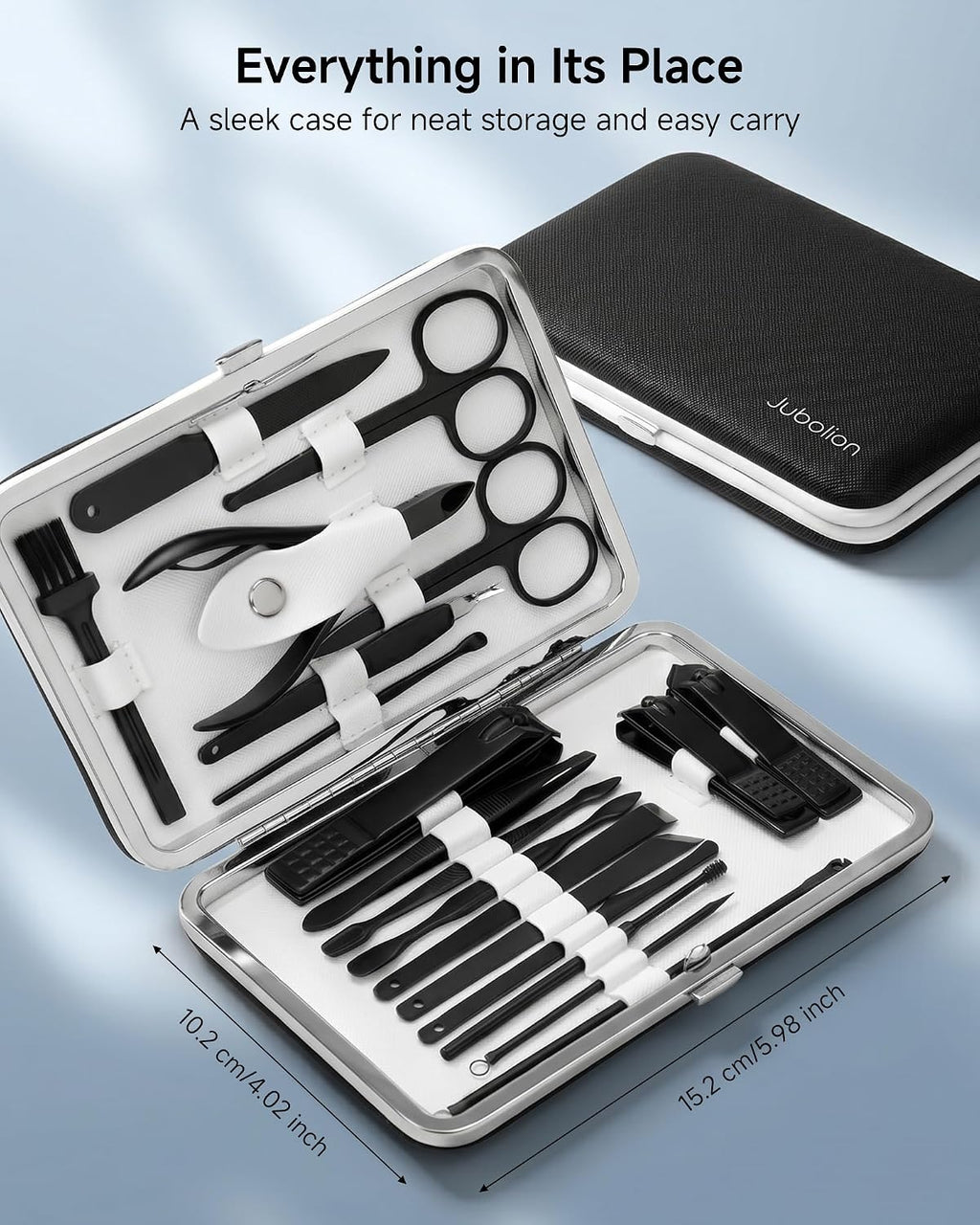 19-Piece Stainless Steel Manicure & Pedicure Set