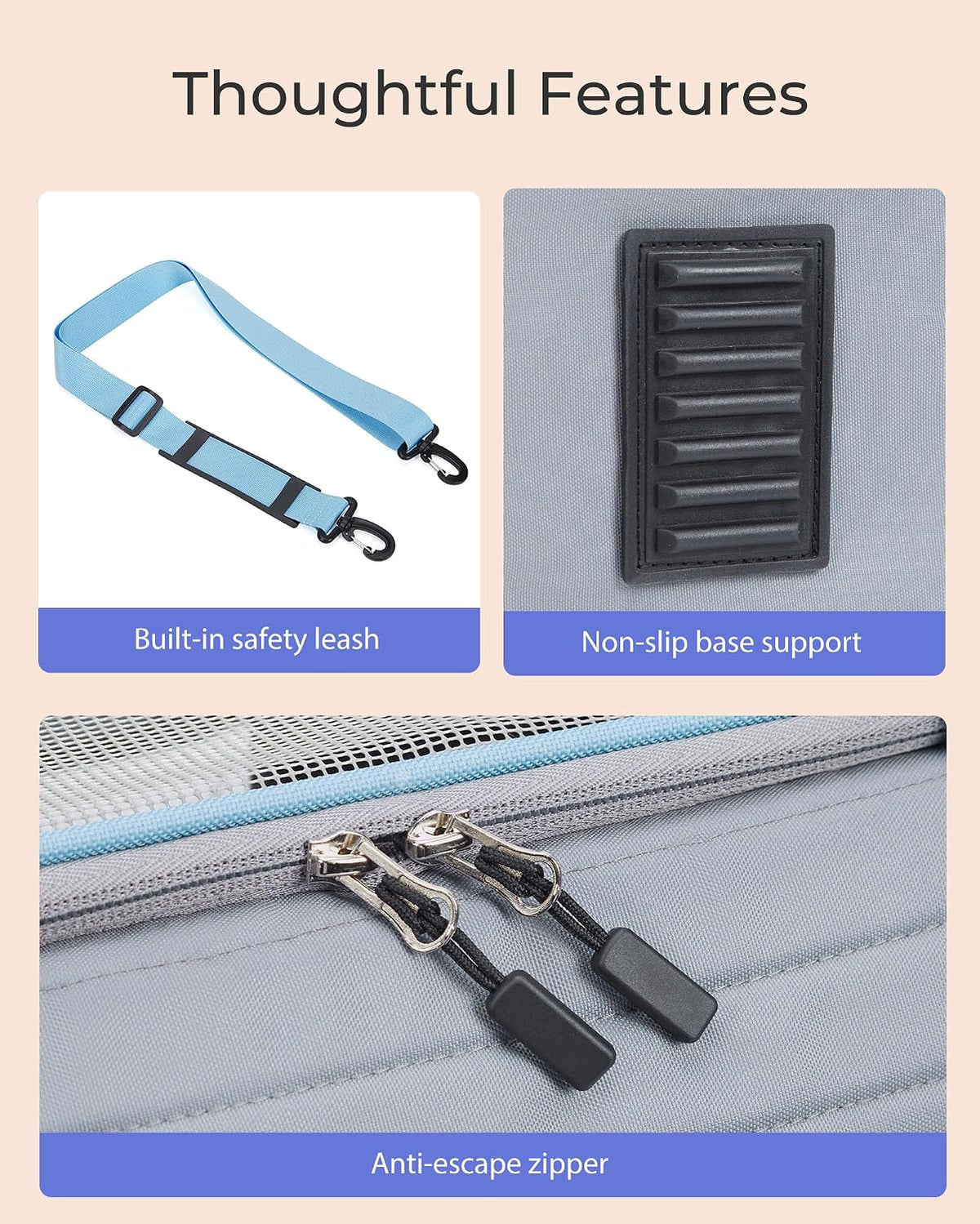 Top-Expandable Pet Carrier: NOBLE DUCK Airline Approved Pet Travel Bag for Cats/Dogs Up to 20 Lbs | Soft-Sided