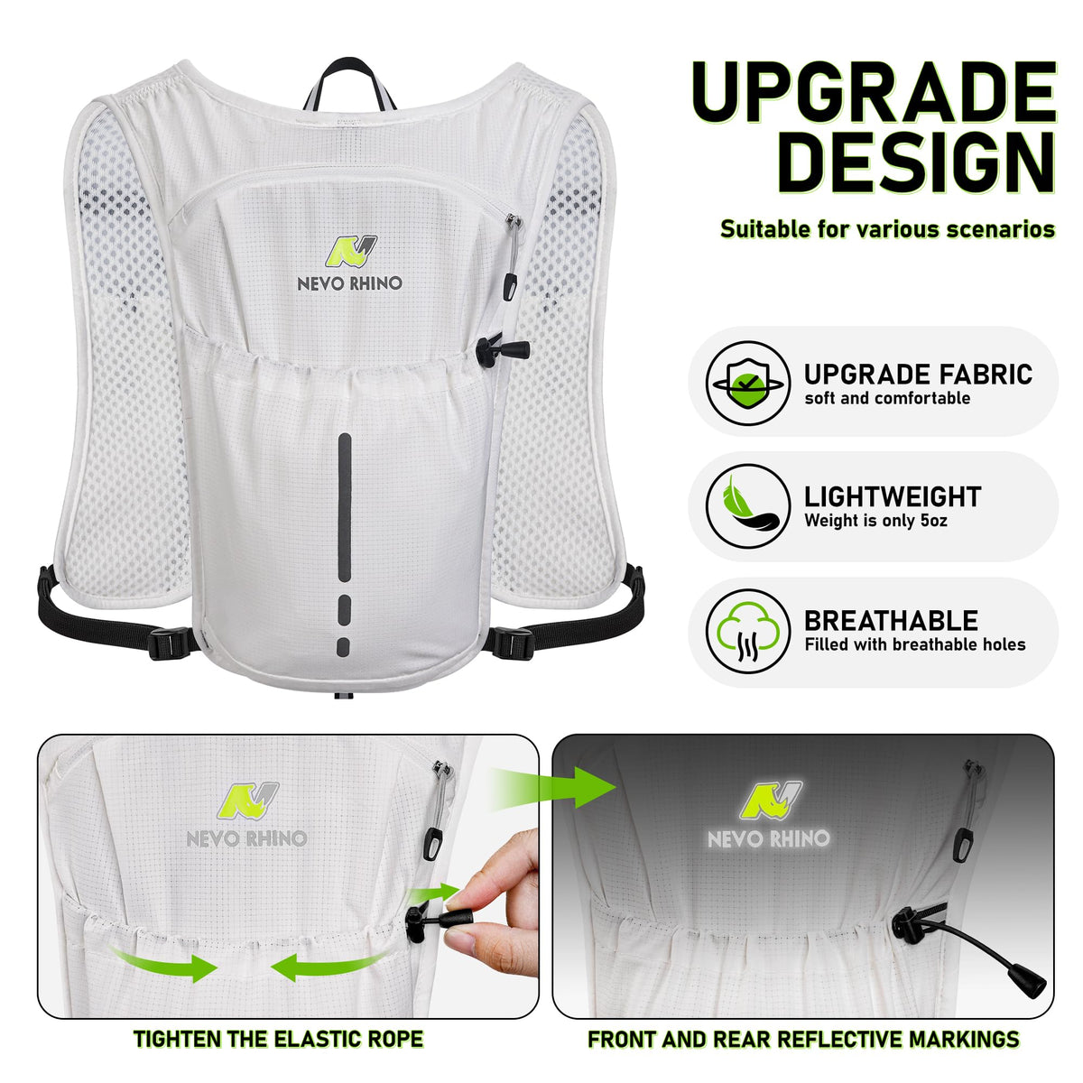 Running Vest with 1.5L Water Bladder, Hydration Vest Pack