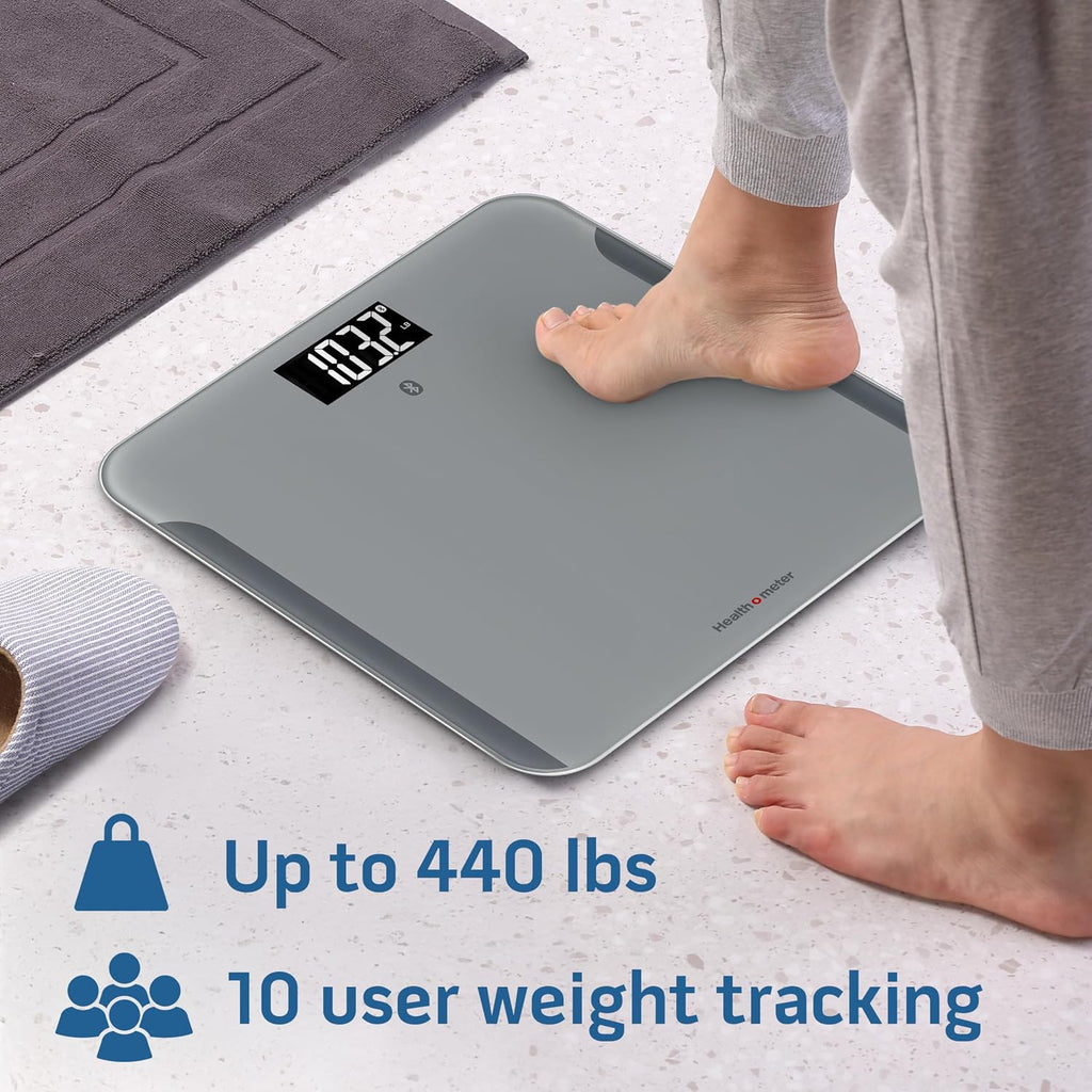 Bluetooth Digital Body Composition Scale 440 lb Capacity Smart Bathroom Scale with BMI and Weight Tracking for