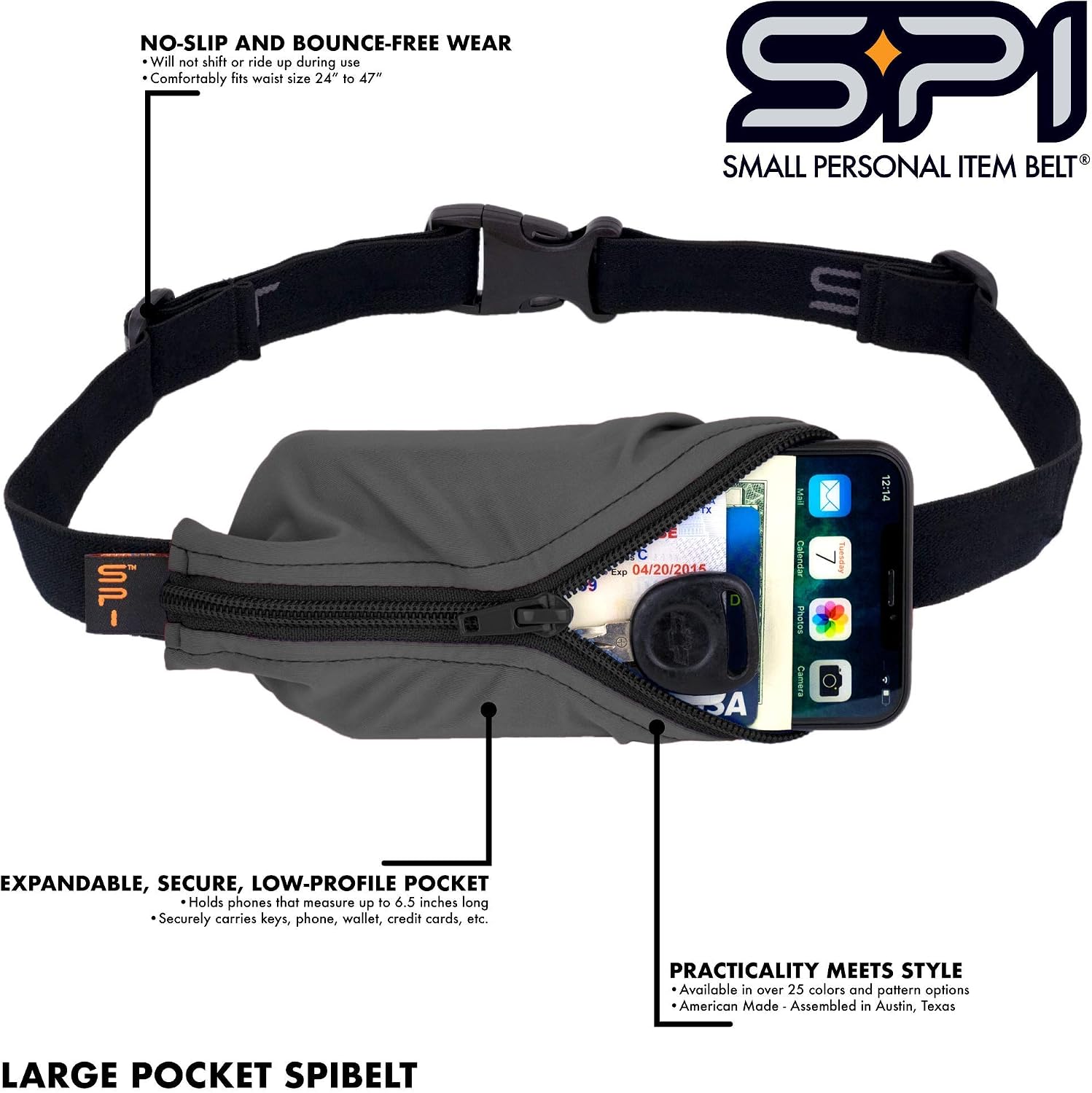 Running Belt Original for Women Men, Phone Holder for Running, Running Fanny Pack, Holder for Phone, Running Waist