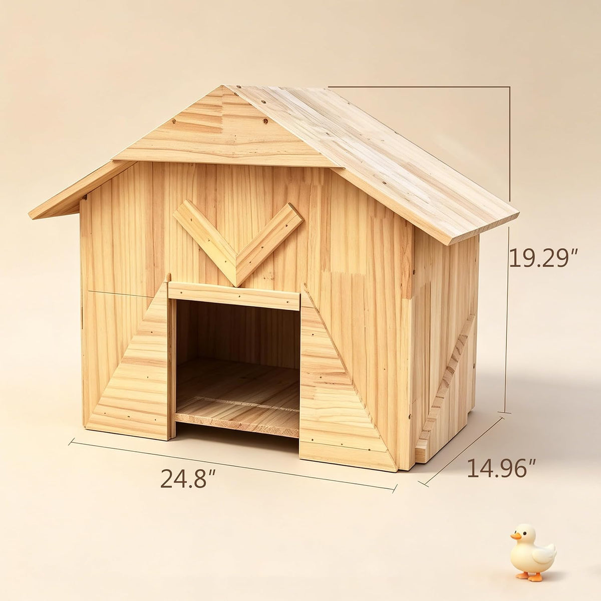 Handcrafted Extra Large Solid Wood Duck Coop - Spacious Outdoor Poultry House for Ducks, Chickens & More, Easy