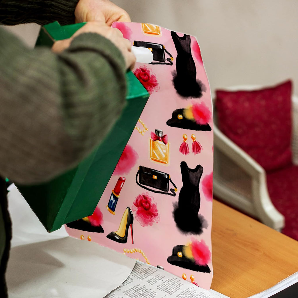 9x12 100 Count Fashion Makeup Boutique Designer Retail Merchandise Bags with Die Cut Handles Premium Printed Shopping