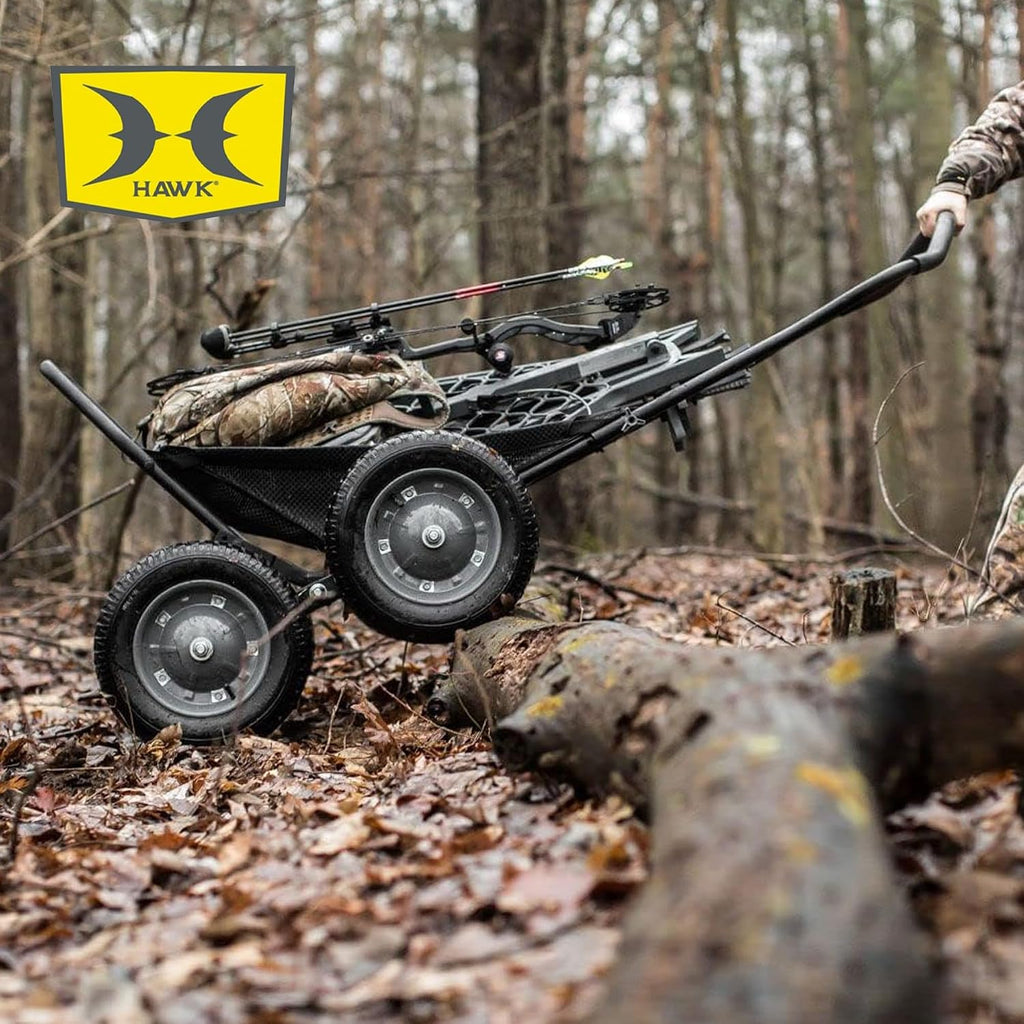 Crawler Multi-Use Folding Cart for Hunting Fishing Bunded with HME Game Hoist Kit Winch Gambrel with Adjustable