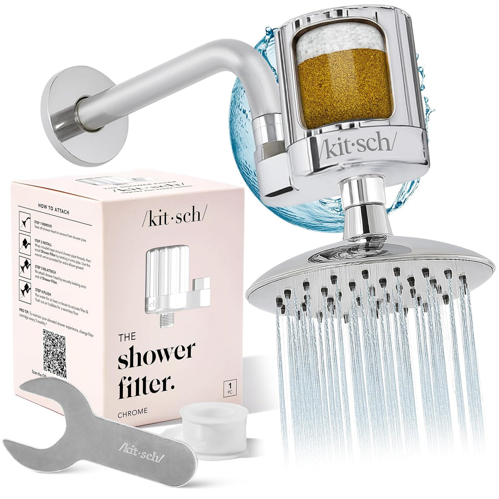 Shower Filter Head for Hard Water | Filtered Shower Head – Chrome